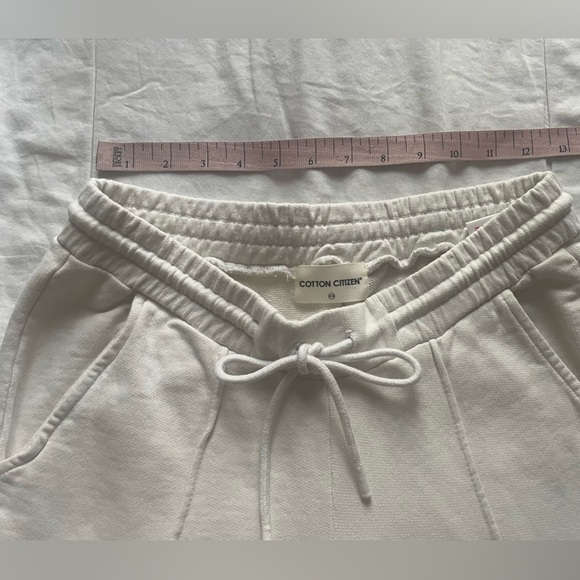 Cotton Citizen Milan Front Seam Joggers Cream XS Neutral Minimalist Loungewear - Picture 7 of 9